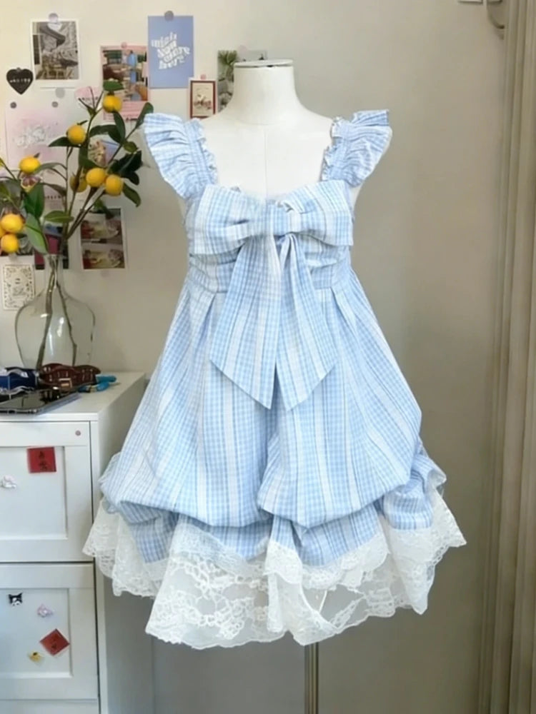 Floral Lace Babydoll Mini Dress