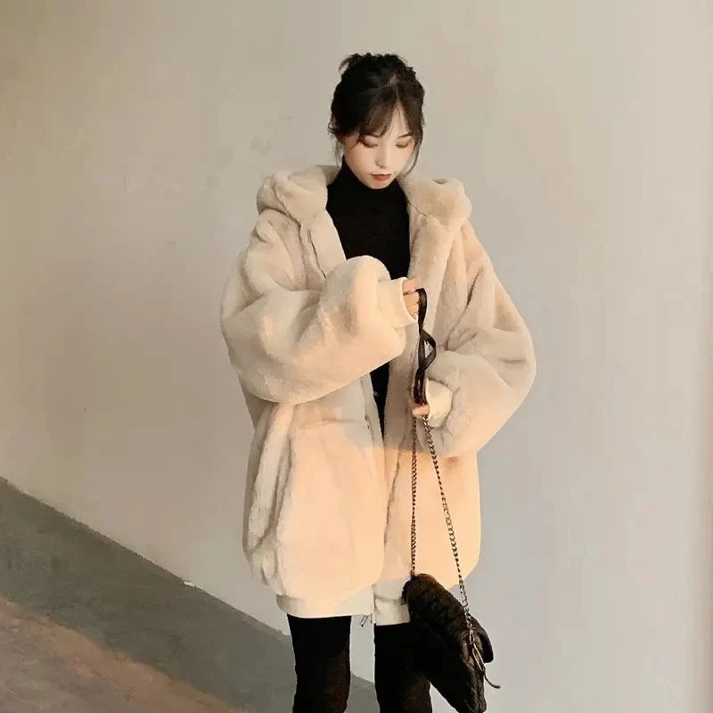 Loose Thick Plush Coat
