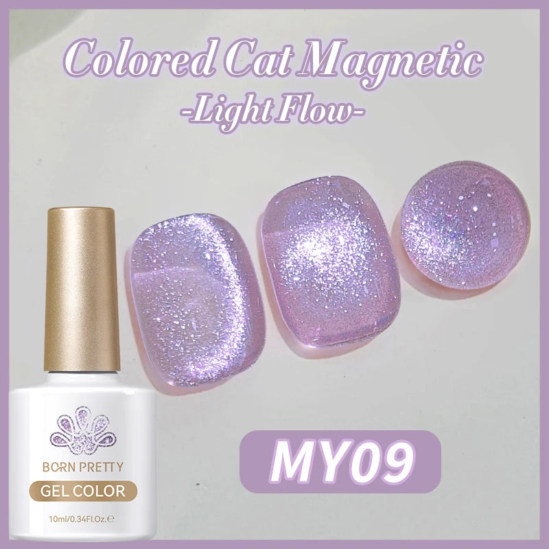 BORN PRETTY 10ml Water Light Cat Magnetic Gel Nail Polish Shining Super Sliver-light Holographics Soak Off UV Gel Varnish