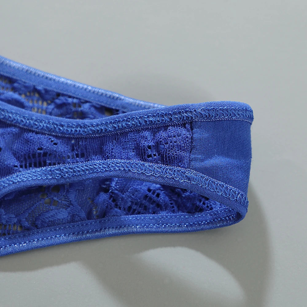 Women Floral Hollow Out Lace Panty Women's Sexy Lace Panties Low-Waist Briefs Sexy Perspective Intimate Female Underpants