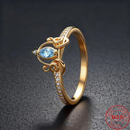 925 Sterling Silver Heart Moissanite Ring