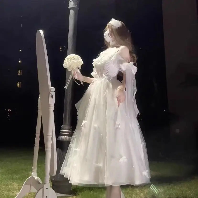 Dophee White Goddess Long Dress