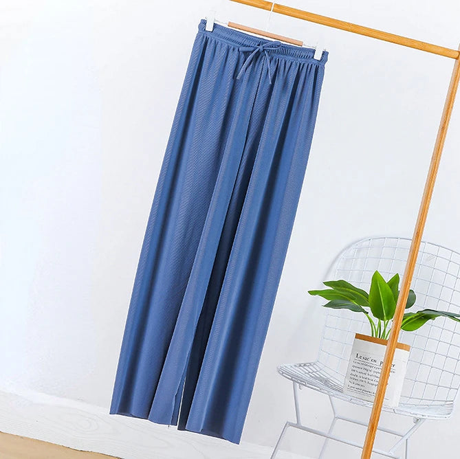 Ice Silk Light Wide Leg Pants