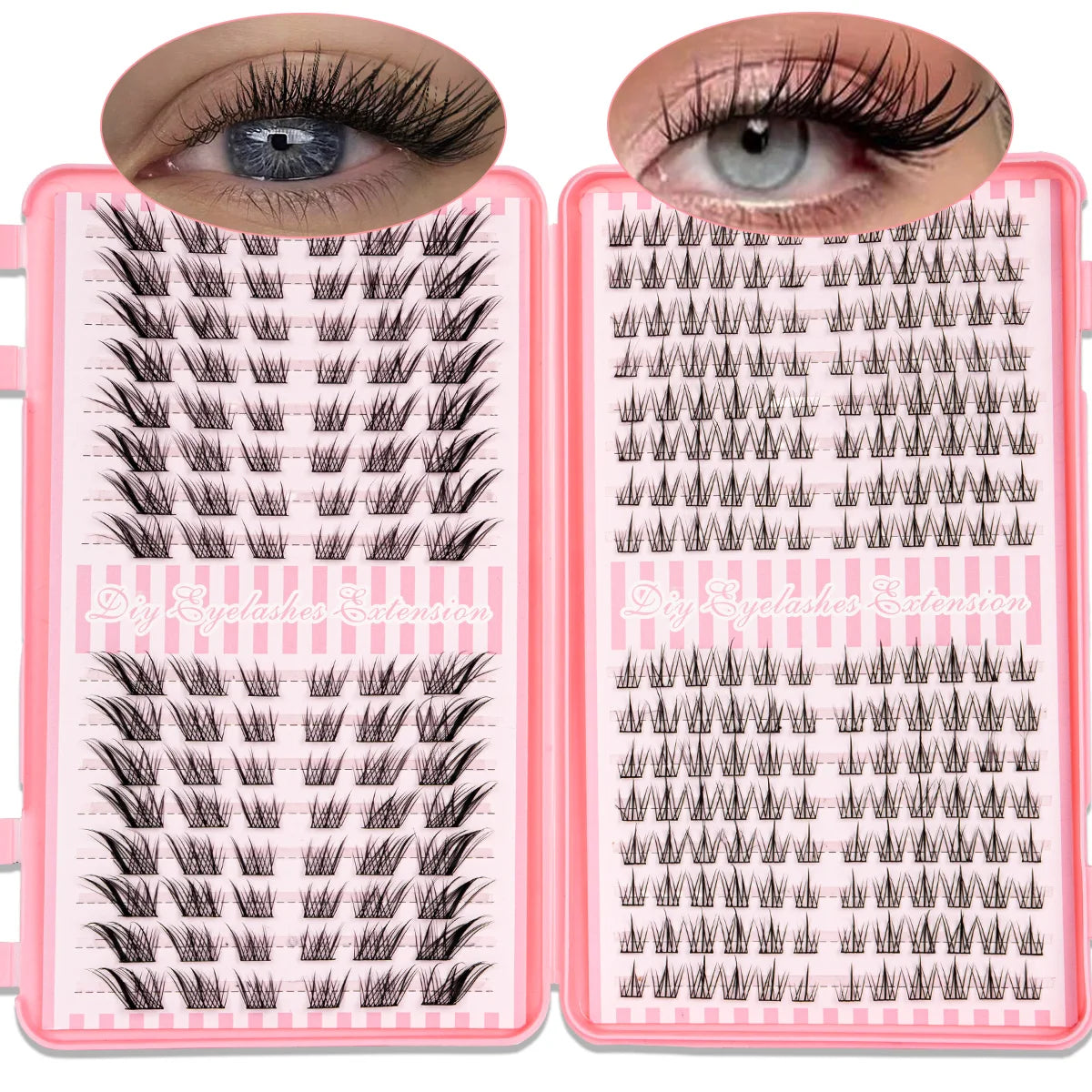 DIY Natural Cluster Lashes Manga Lashes Soft Wispy Individual Cluster Eyelashes Extension Makeup