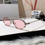 Oval Rhinestone Sunglasses