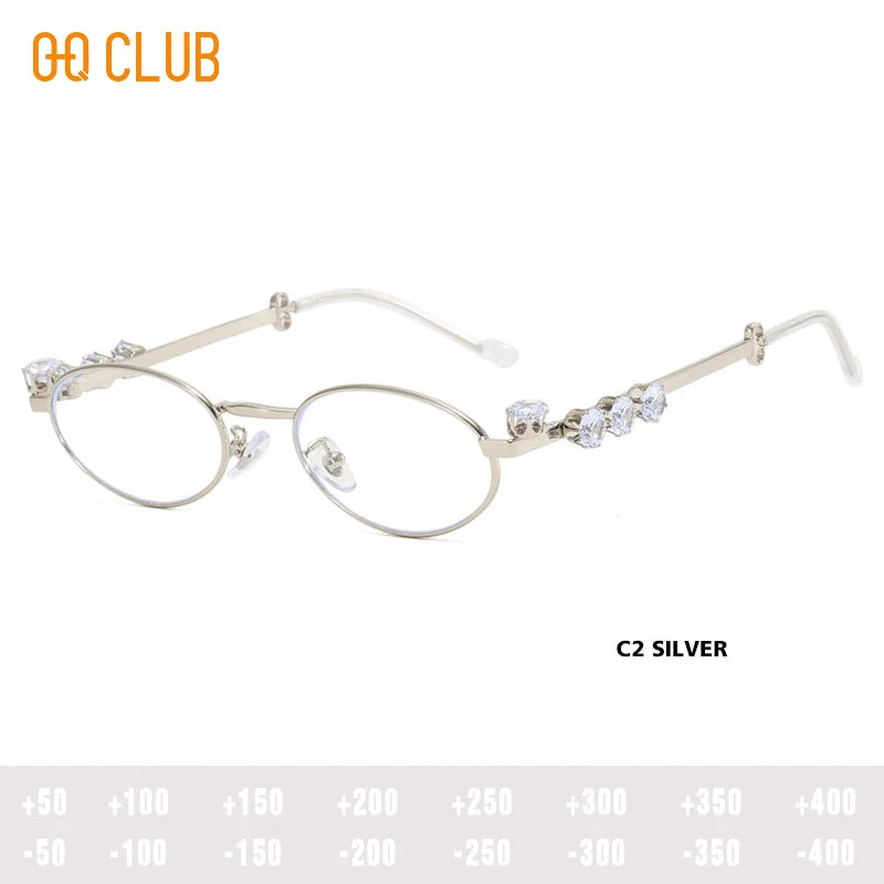 O-Q CLUB Rhinestone Glasses