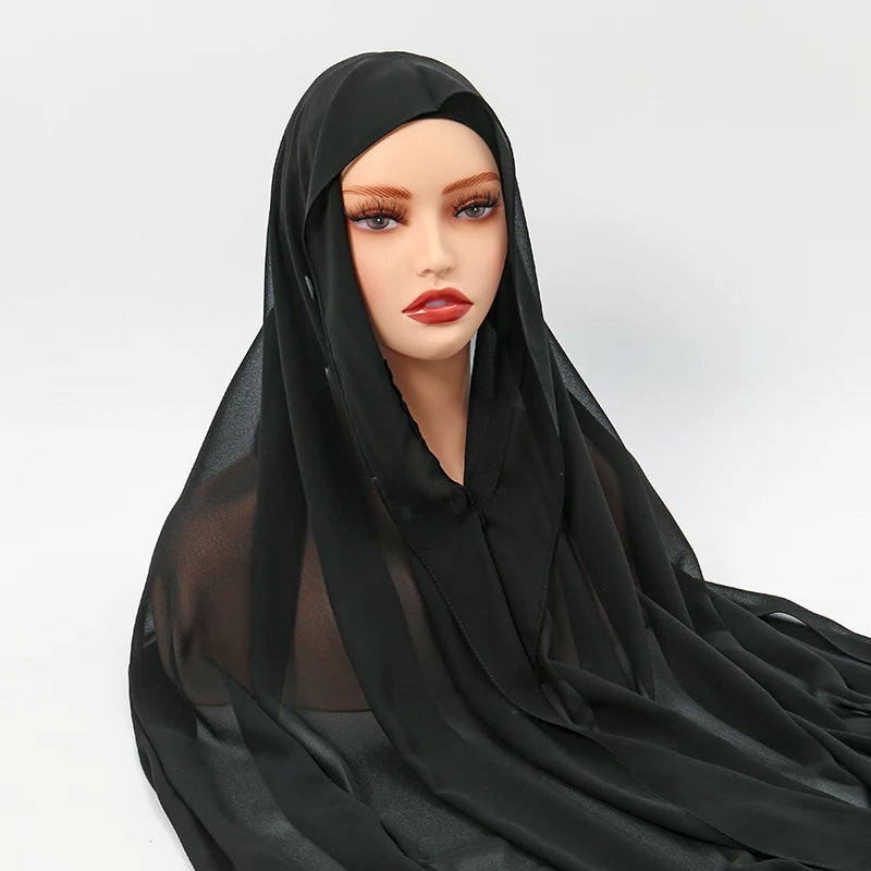 Chiffon Hijab with Bulit-In Magnets