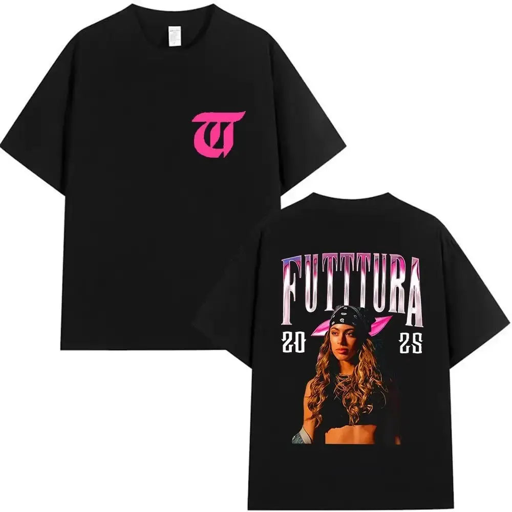 Hip Pop Tees Singer TINI STOESSEL Futtura Tour New Album Graphic T-shirts Fashion Harajuku Short Sleeve Cotton Casual Streetwear