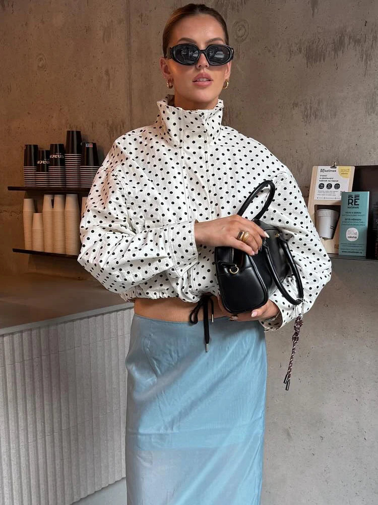 HH Polka Dot Print Short Coat