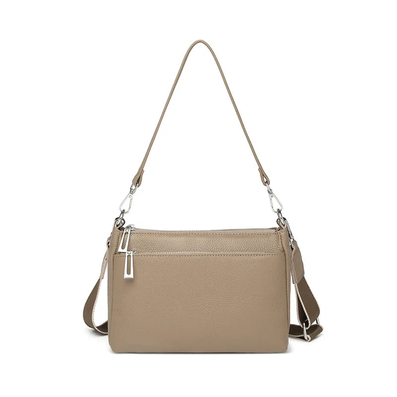 Leather Crossbody Tote Bag