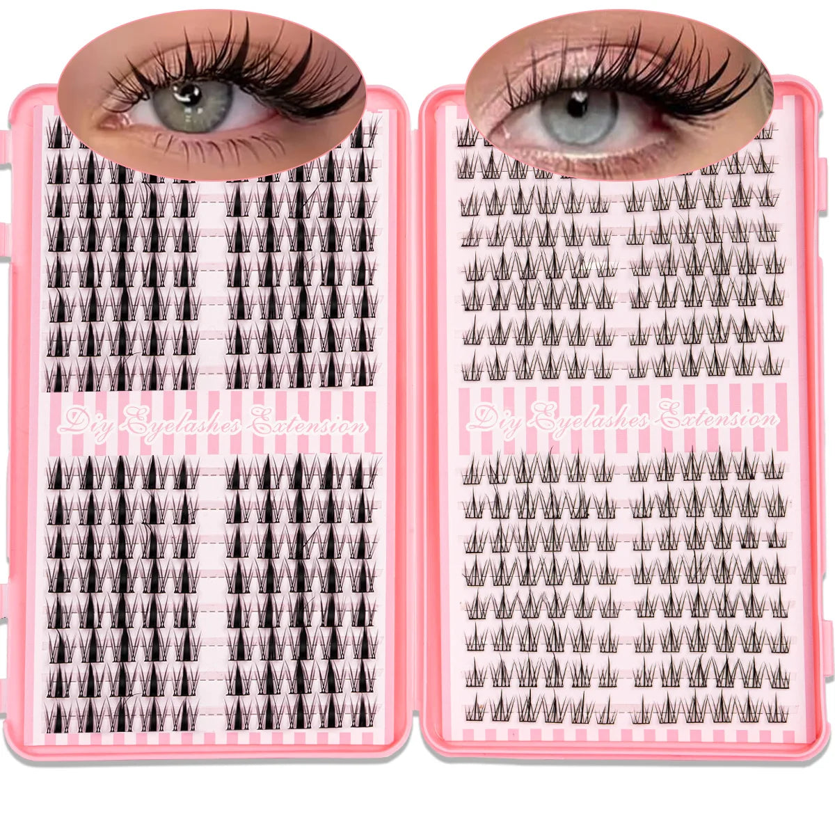 DIY Natural Cluster Lashes Manga Lashes Soft Wispy Individual Cluster Eyelashes Extension Makeup