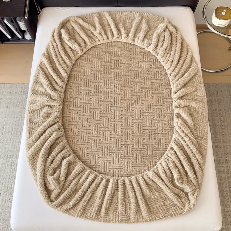Embossed Plush Fitted Sheet