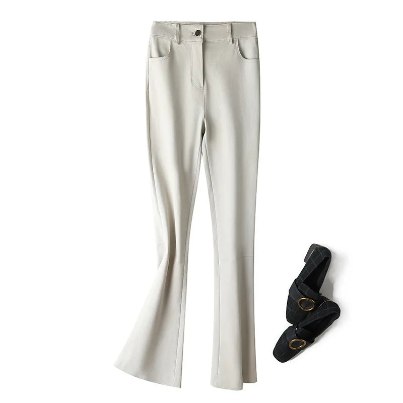 Stretch Leather Pants