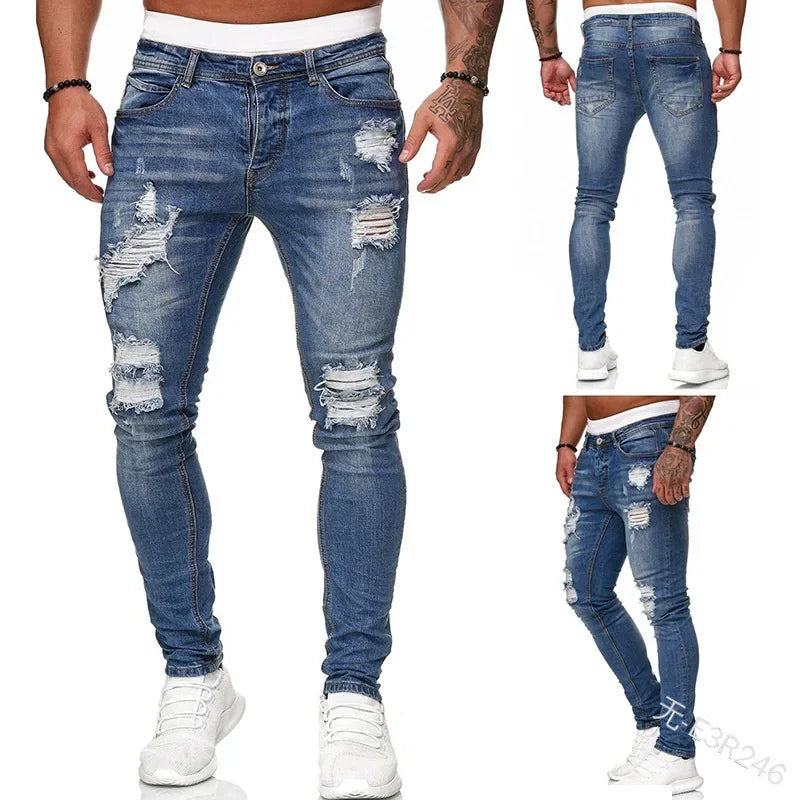 Distressed Denim Pants