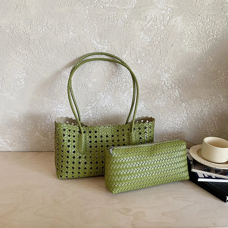 Straw Woven Tote Bag