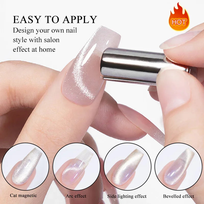 BORN PRETTY 10ml Water Light Cat Magnetic Gel Nail Polish Shining Super Sliver-light Holographics Soak Off UV Gel Varnish