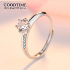 925 Sterling Silver Ring Zircon Moissanite Ring