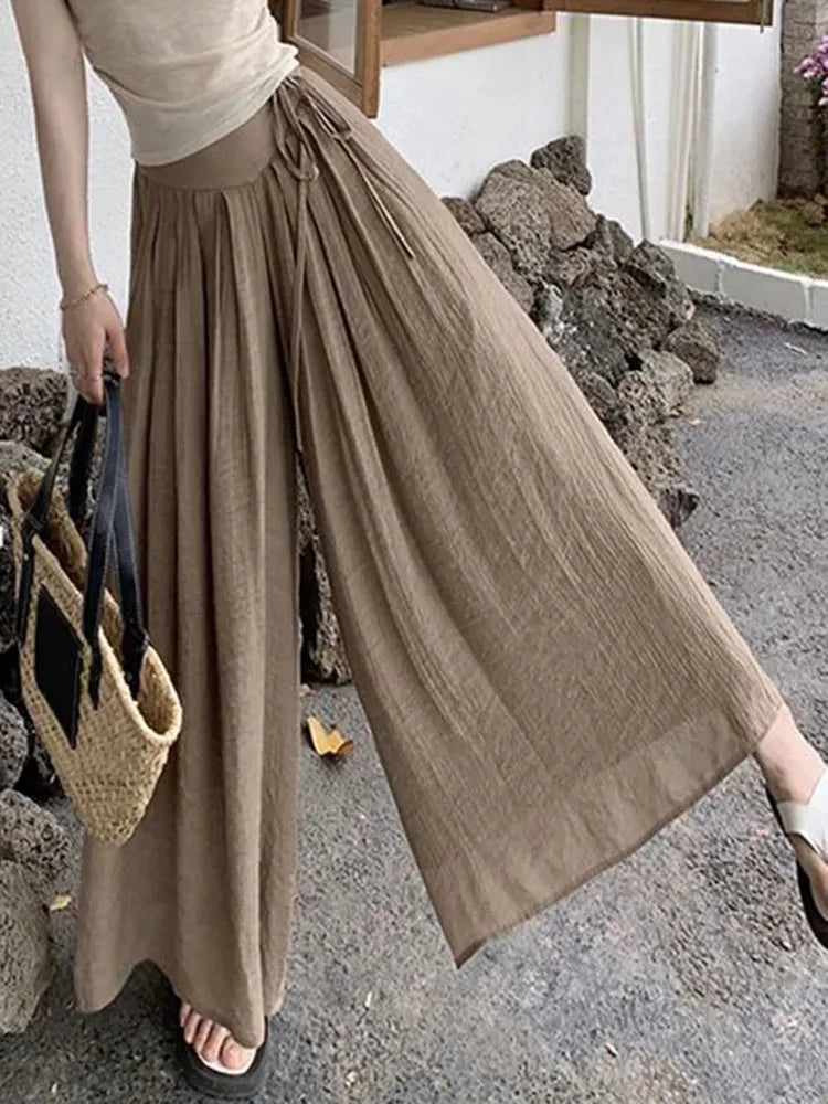 Baggy Elastic Waist Pants