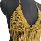 Metal Chain Halter Neck Top