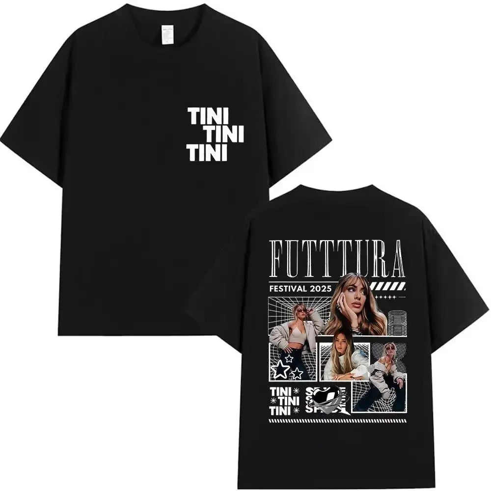 Hip Pop Tees Singer TINI STOESSEL Futtura Tour New Album Graphic T-shirts Fashion Harajuku Short Sleeve Cotton Casual Streetwear