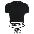 Cross-Tie Waist Crop Top