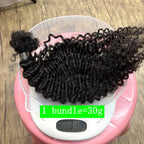 30g/bundle Afro Kinky Curly Human Hair Bundles 4a 4b 4c Deep Wave Bulk Human Hair Bundles Deal Hair Extensions for Braids/Twists