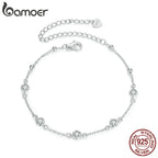 925 Sterling Silver Bezel Setting Starry Moissanite Bracelet