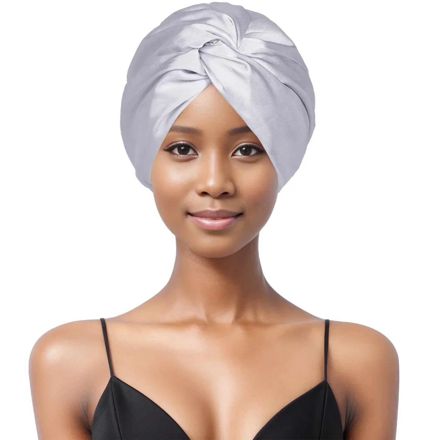 Double Layer Satin Turban Bonnet