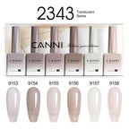 CANNI Nail Gel Polish Set Upgraded HEMA FREE Summer Nails Smooth Texture Ultra Gloss Top Coat Pigmented Gel Soak off UV LED Gel