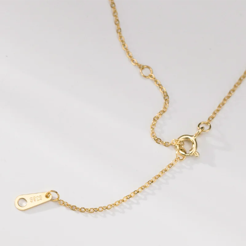 925 Sterling Silver Romantic Flower Clavicle Charm Chain Necklace