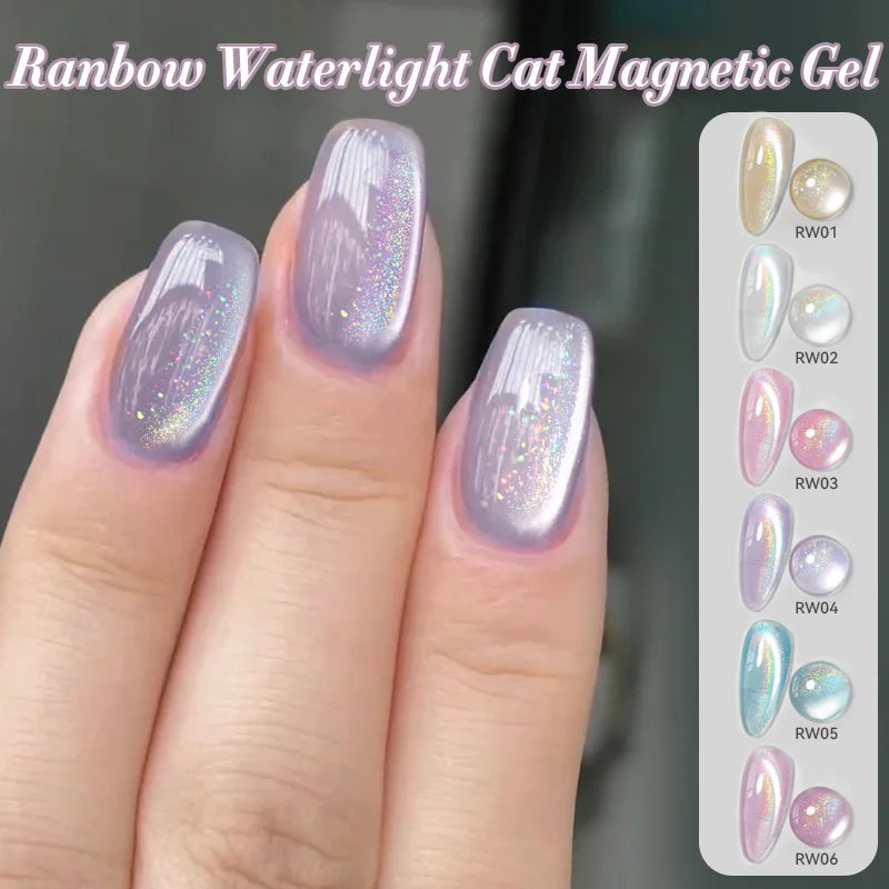 BORN PRETTY 10ml Water Light Cat Magnetic Gel Nail Polish Shining Super Sliver-light Holographics Soak Off UV Gel Varnish