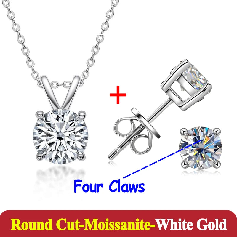 1-3ct Moissanite Diamond Jewelry Set