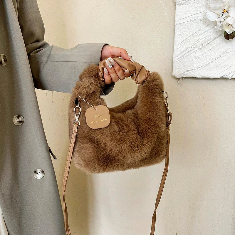 Faux Fur Crossbody Bag