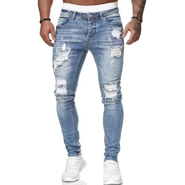 Distressed Denim Pants