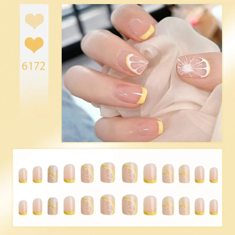 24P Rainbow Fake Nail