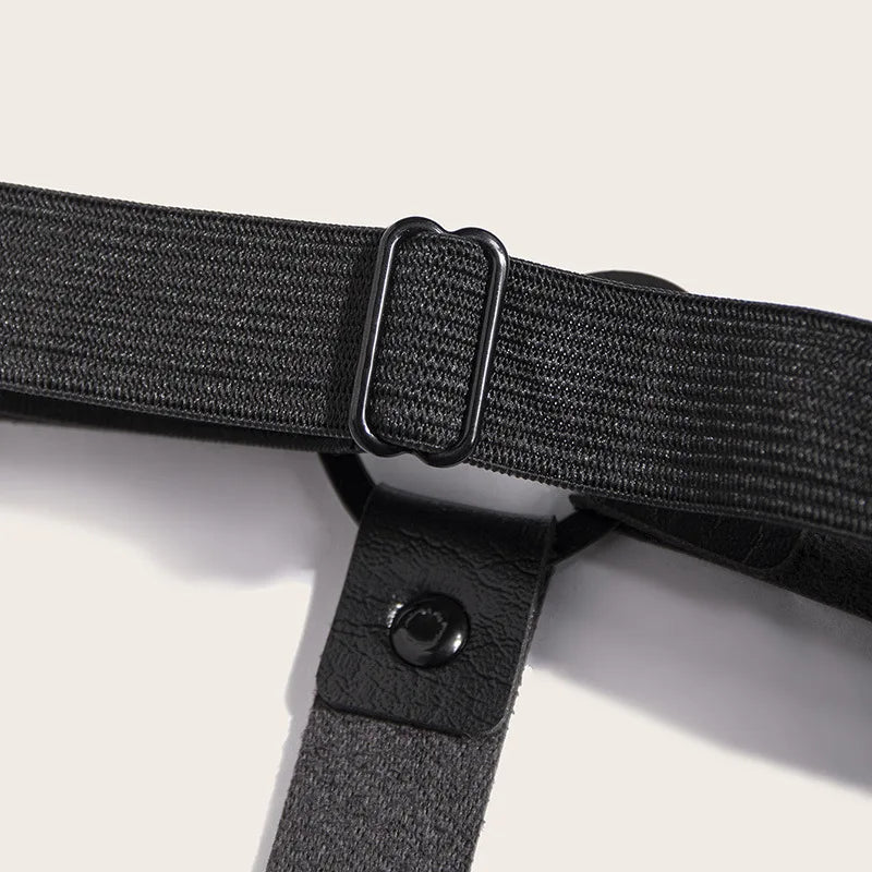 パンク メタル タッセル ペンダント ピンク 調節可能 ハート レッグ ガーター ずれ防止クリップ付き、伸縮性 Y2K ゴシック 太ももガーター レディース ブラック