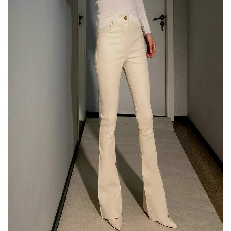 Stretch Leather Pants