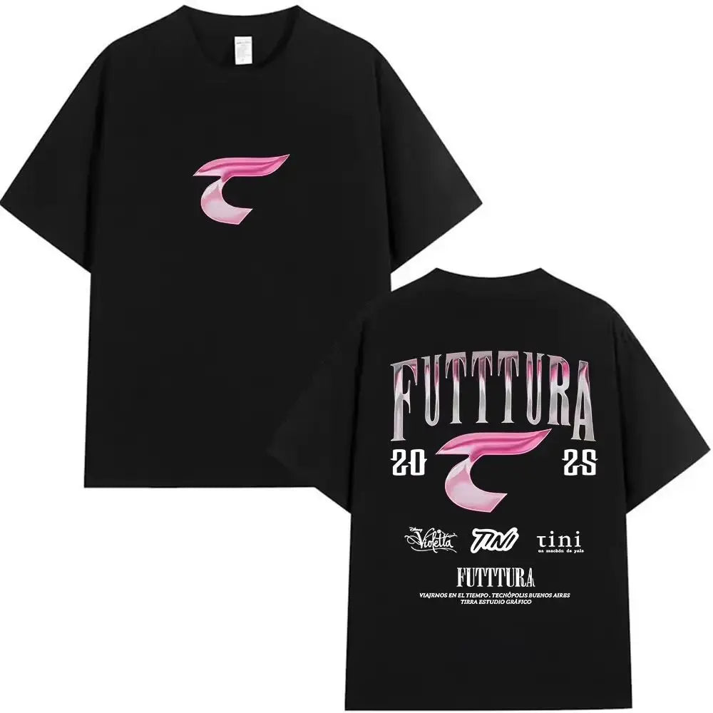 Hip Pop Tees Singer TINI STOESSEL Futtura Tour New Album Graphic T-shirts Fashion Harajuku Short Sleeve Cotton Casual Streetwear