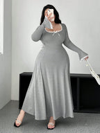 U-Neck Knit Dress