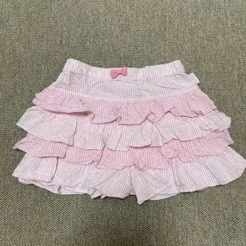 Low Rise Tiered Skirt
