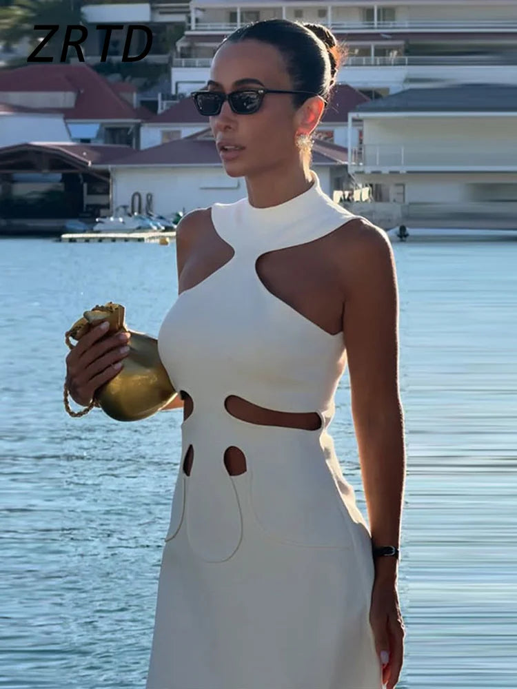 Hollow Out Mini Dress