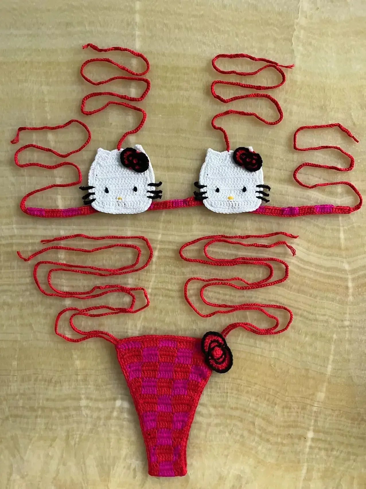 Crochet Kitty Bikini