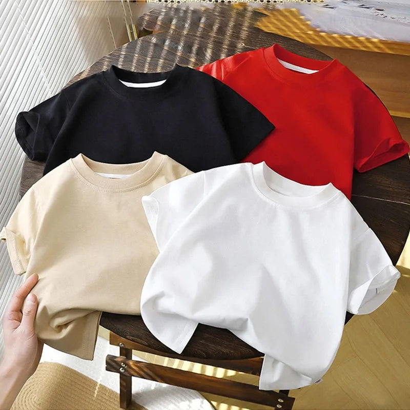 Solid Cotton Casual Short Sleeve Tee