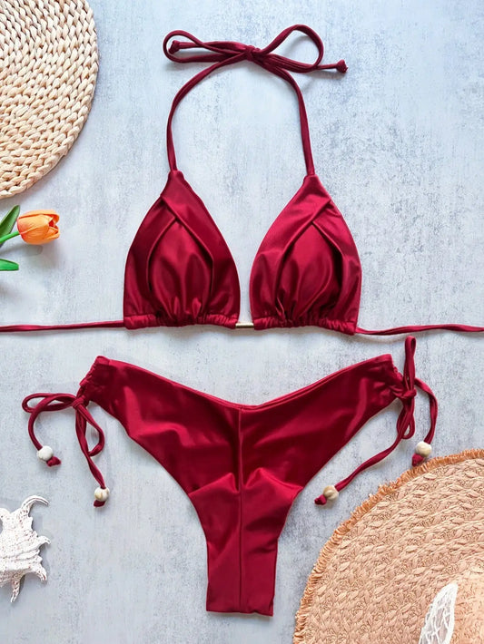 RUOTONGSEPT Folds Bikini