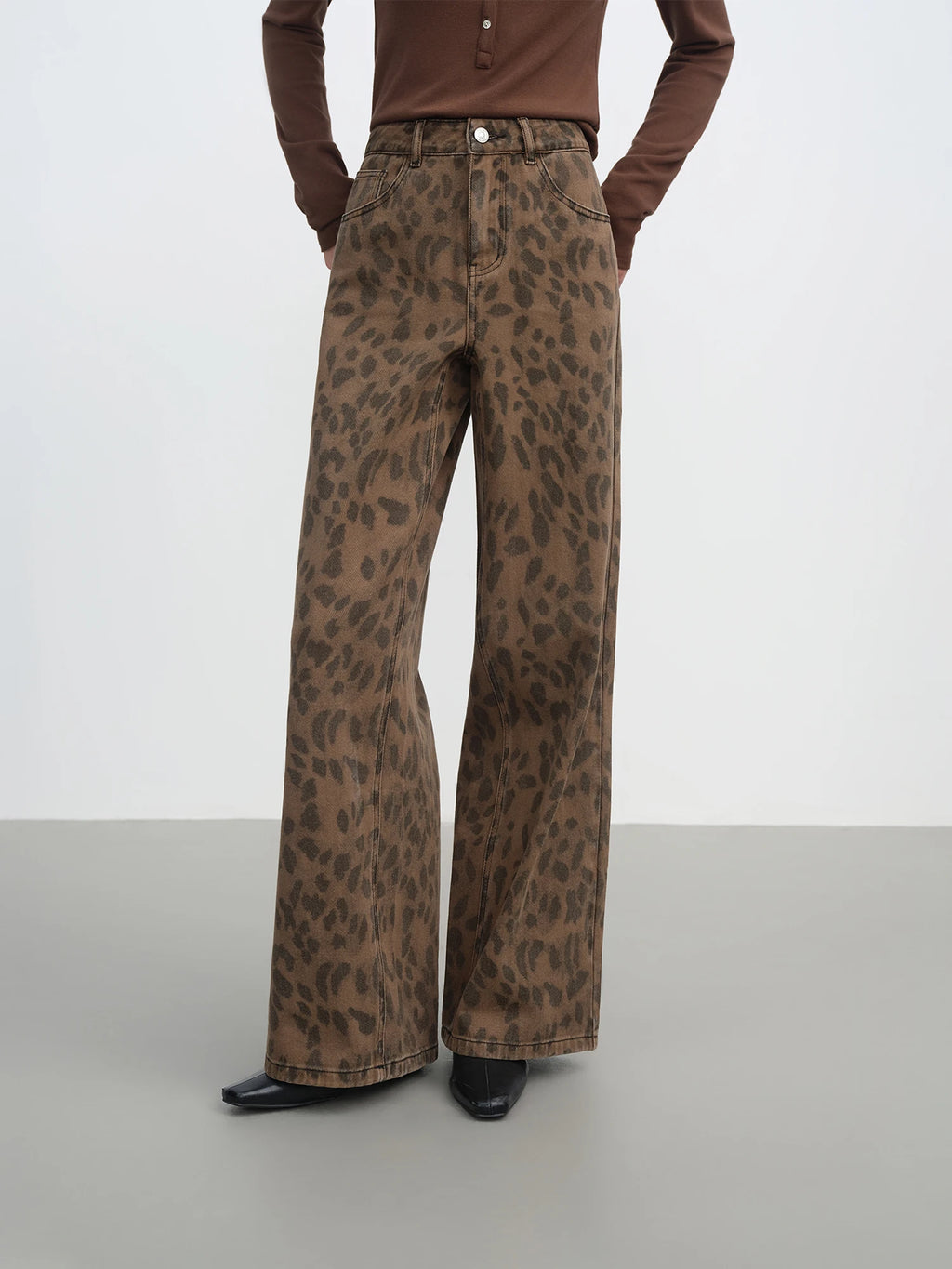 Brown Straight Leg Pants