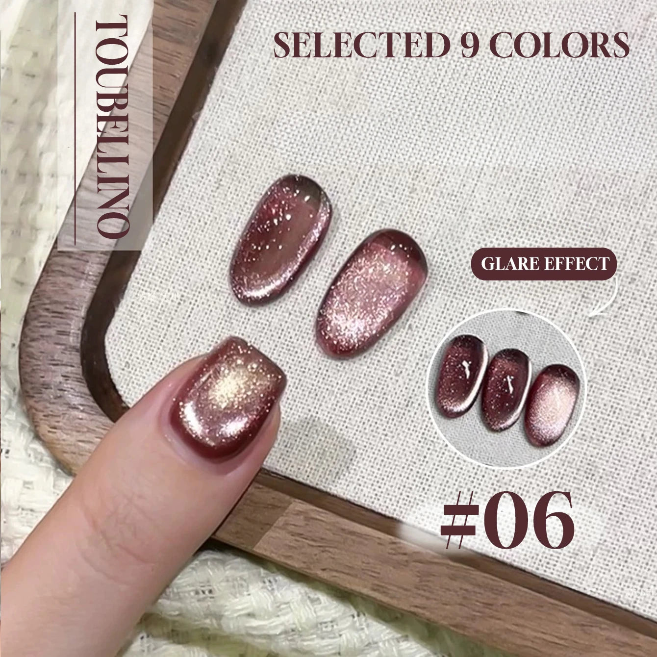 MIANEL 12ML Flower-like Satin Cat Eye Gel Nail Polish Popular Whitening Nail Polish Suitable Red Nails Blue Nails 1-12pcs