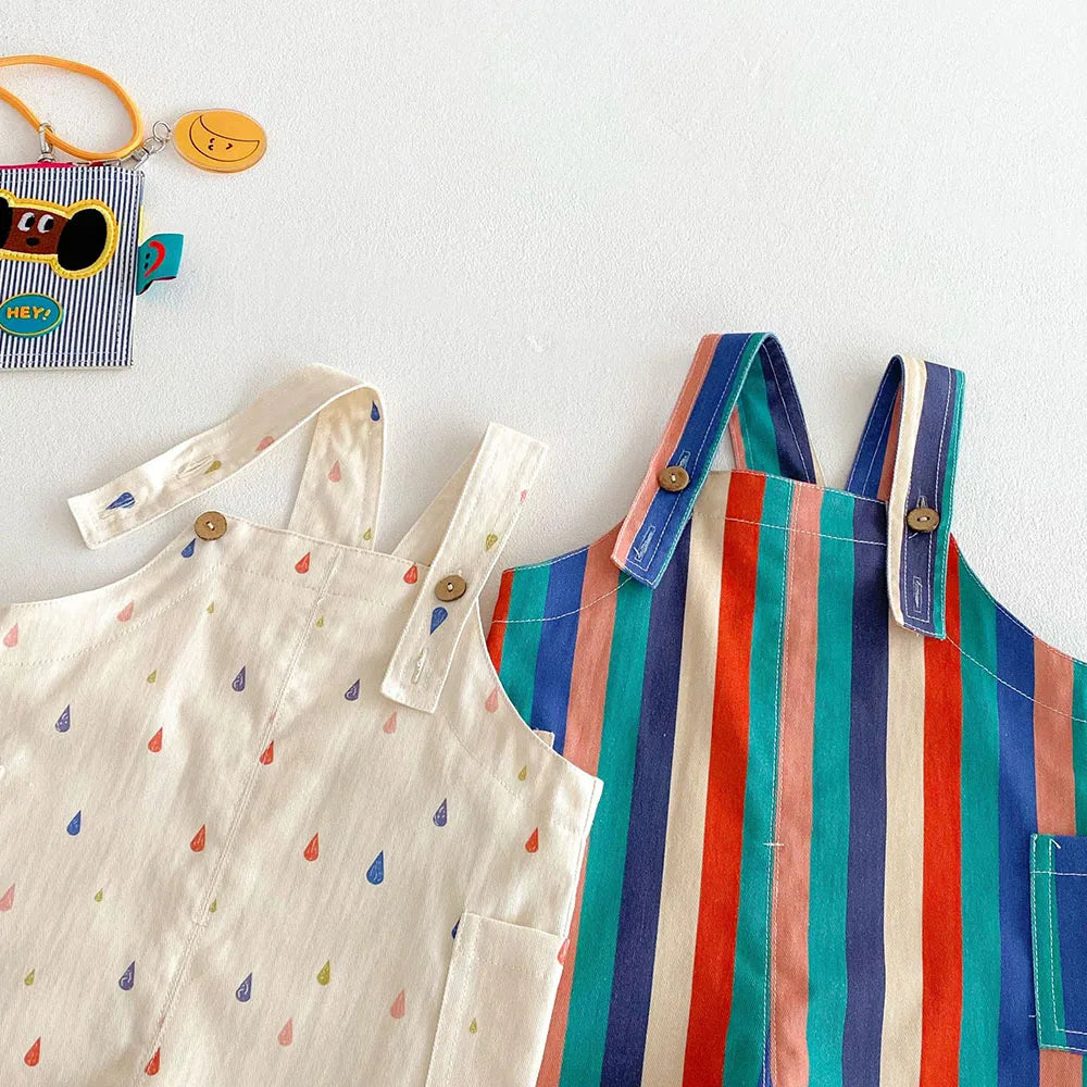 Striped Overalls