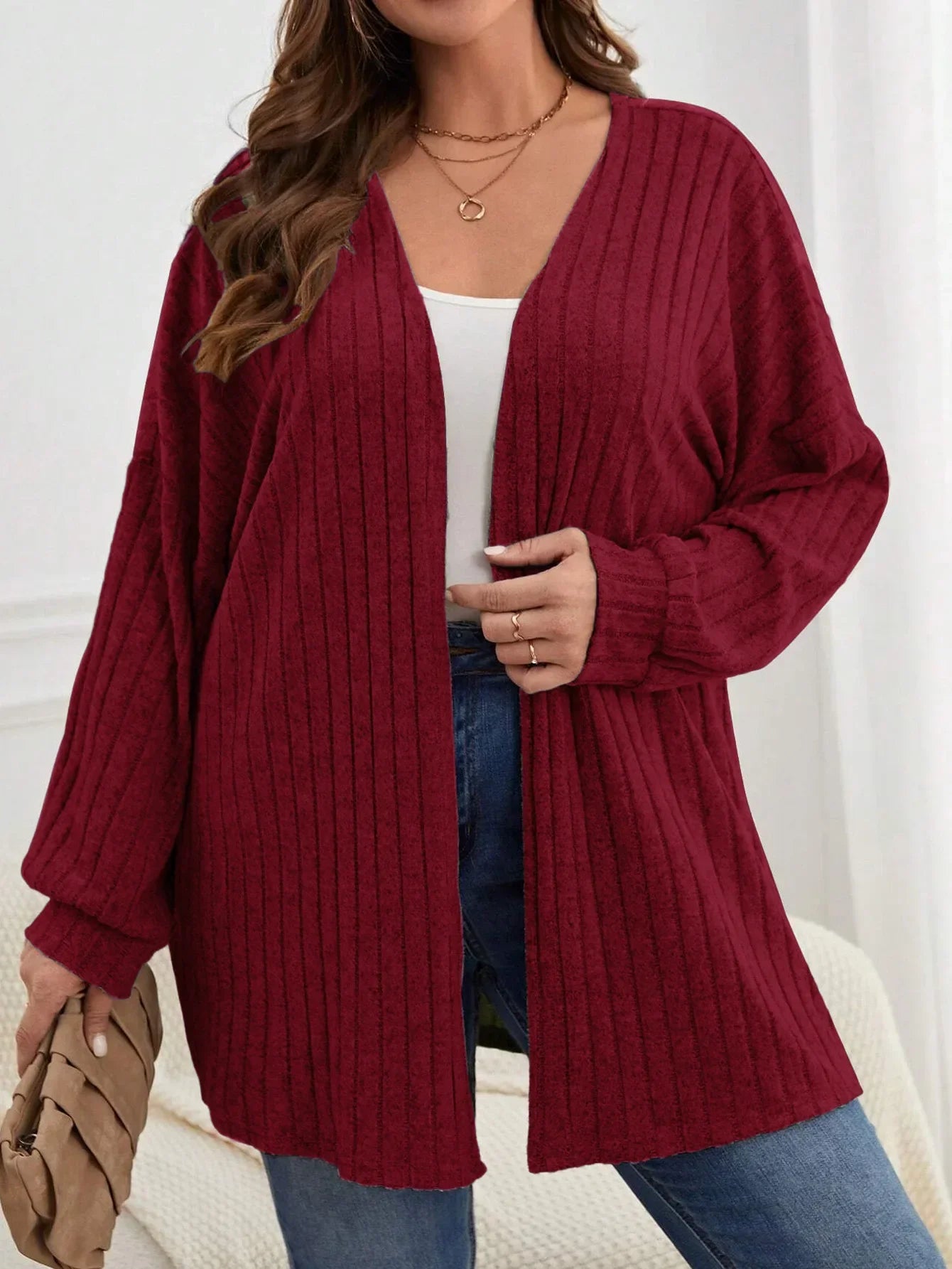 Solid Color Loose Cardigan
