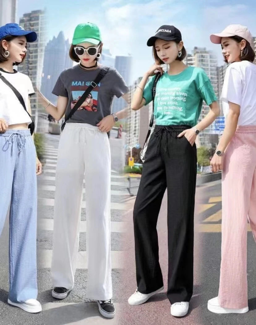 Ankle-Length Wide Leg Pants