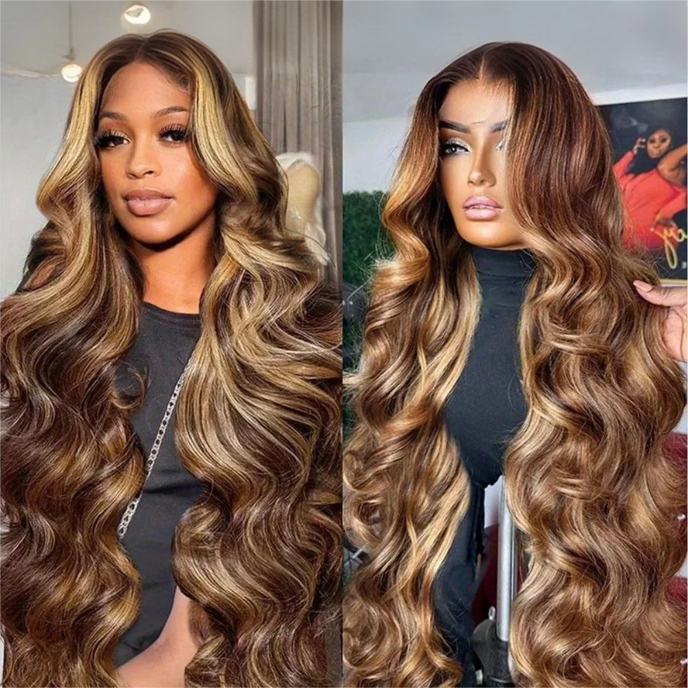 Honey Blonde Ombre Brazilian Body Wave Wig